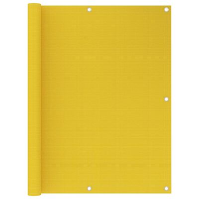 vidaXL rõdusirm, kollane, 120 x 400 cm, HDPE