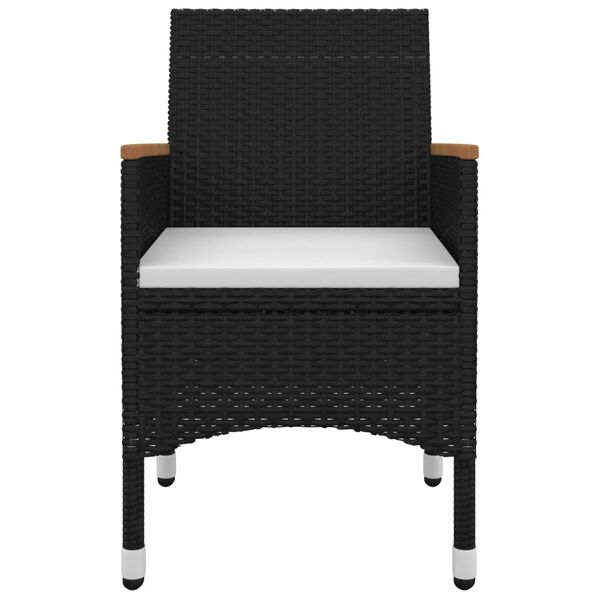 vidaXL 3-osaline aiam&ouml;&ouml;bli komplekt patjadega, pol&uuml;rotang ja klaas