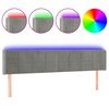 vidaXL LED-voodipeats, helehall, 163x16x78/88 cm, samet