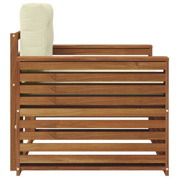 vidaXL V&auml;li diivanikomplekt Tugev akaatsiapuit ja pol&uuml;ester Neutraalne