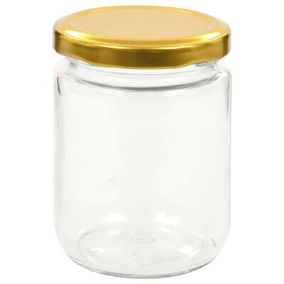 vidaXL klaasist moosipurgid kuldsete kaantega 48 tk, 230 ml