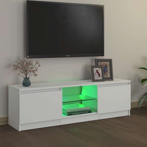 vidaXL telerialus LED-tuledega, valge, 120 x 30 x 36 cm