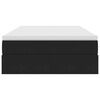 vidaXL Voodi hoiukohaga ja madratsiga Must 120 x 190 cm Samet
