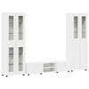 vidaXL Telerikapi komplekt sahtliga FLORIN 3 pcs Valge Tehispuit