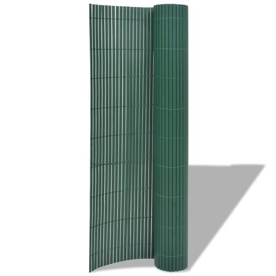 vidaXL kahepoolne piirdeaed, PVC 90 x 500 cm, roheline