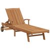 vidaXL Lamamistool padjaga Pruun 195 x 59 x 78,5 cm Tugev teakpuit