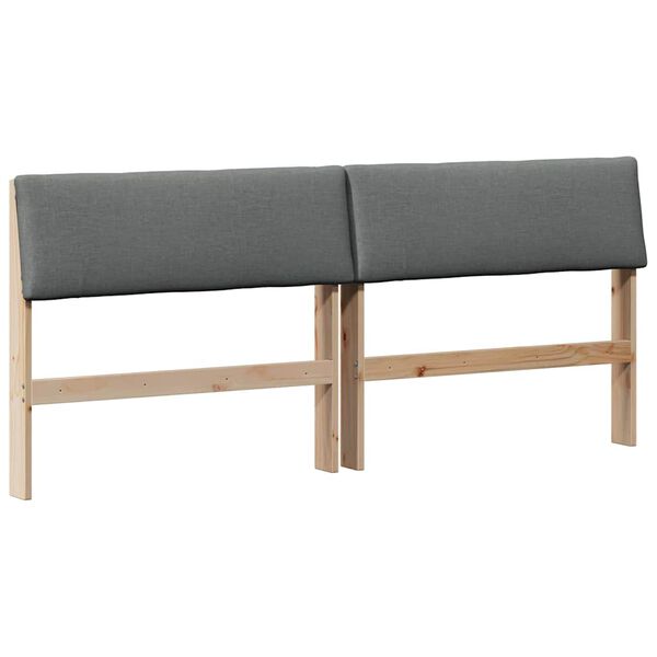 vidaXL Polsterdatud voodiots Tumehall 200 cm Tahke m&auml;nd