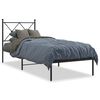 vidaXL metallist voodiraam peatsiga, must, 75x190 cm