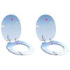 vidaXL WC prill-lauad pehmelt sulguva kaanega 2 tk, MDF, pingviinid
