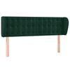 vidaXL voodipeats servadega, tumeroheline, 147x23x78/88 cm, samet