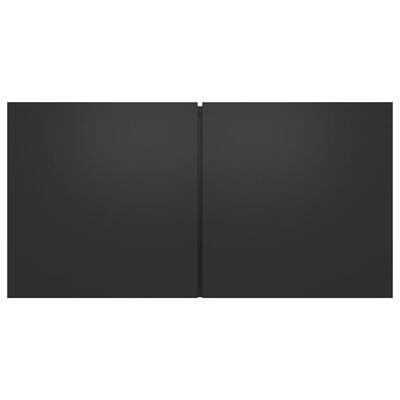 vidaXL 10-osaline telerikappide komplekt, must, puitlaastplaat