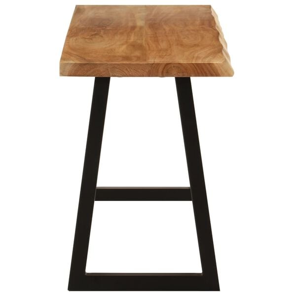 vidaXL naturaalsete servadega pink, 105 cm, akaatsiapuit