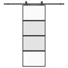 vidaXL l&uuml;kanduks riistvara komplektiga must 76x205 cm karastatud klaas