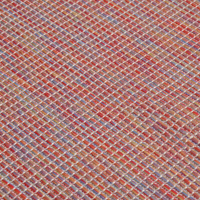 vidaXL silesidus õuevaip, 100 x 200 cm, punane