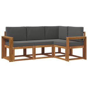 vidaXL V&auml;li diivanikomplekt padjaga 4 pcs Looduslik ja antriit