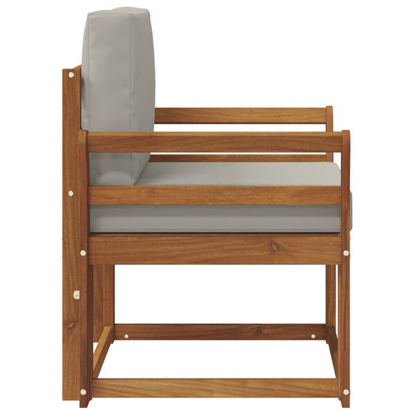 vidaXL &Otilde;uesohva Tugev akaatsiapuit ja pol&uuml;ester Naturaalne ja helehall