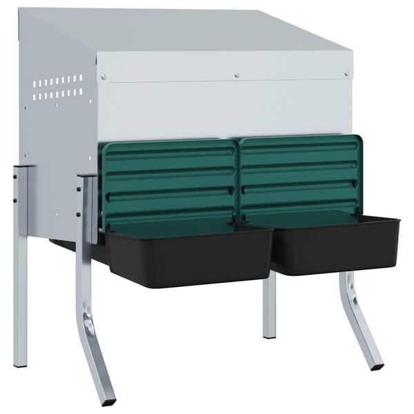 vidaXL kanade pesakast 2 sektsiooniga jalgadega, tsingitud terasest