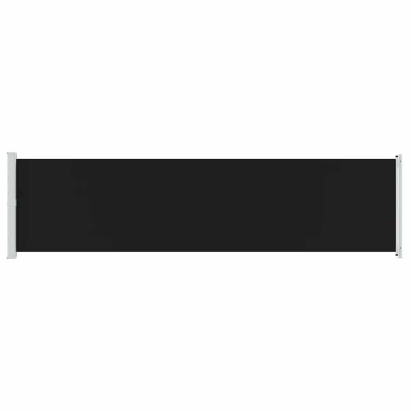 vidaXL lahtit&otilde;mmatav terrassi k&uuml;lgsein, 600 x 160 cm, must