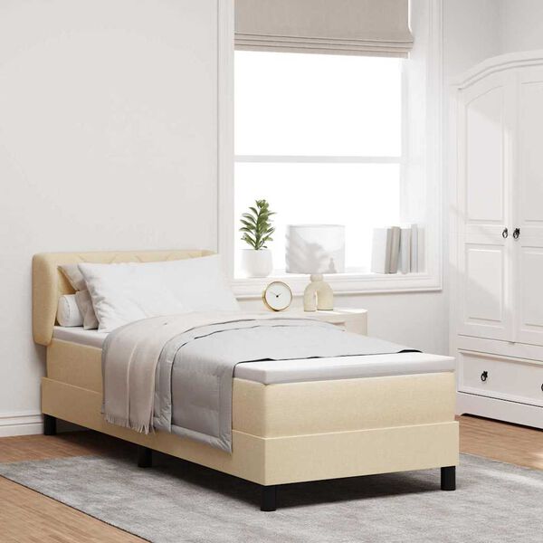 vidaXL Karbi vedrumadrats madratsiga peaga cream 80 x 200 cm kangas