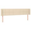 vidaXL LED-voodipeats, kreemjas, 183x16x78/88 cm, kangas