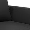 vidaXL kolmekohaline diivan, must, 180 cm, kunstnahk