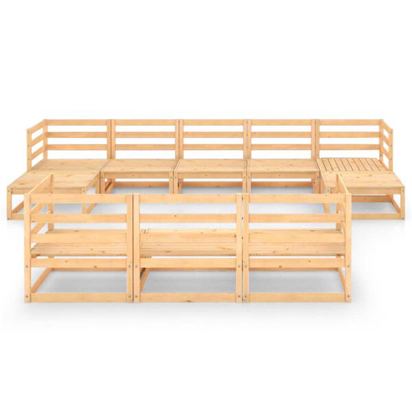 vidaXL 10-osaline aiam&ouml;&ouml;blikomplekt m&auml;nnipuit