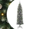 vidaXL Kunstlik &otilde;huke j&otilde;ulukuusk koos alusega Roheline ja Valge 240 cm