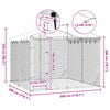 vidaXL katusega koeraaedik, h&otilde;bedane, 3x3x2,5 m, tsingitud teras