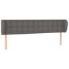 vidaXL voodipeats servadega, hall, 163x23x78/88m, kunstnahk