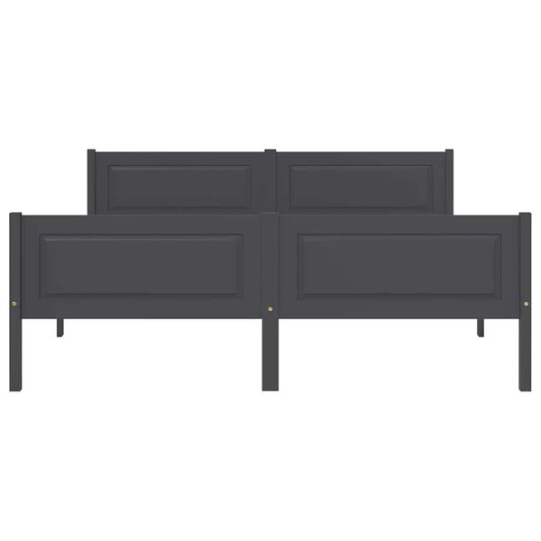 vidaXL voodiraam, tugevast männipuidust, hall 160 x 200 cm