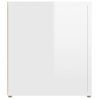vidaXL telerikapp, kõrgläikega valge, 80 x 31,5 x 36 cm, tehispuit