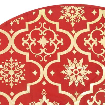 vidaXL luksuslik jõulupuu alune lina, sokiga, punane, 150 cm, kangas