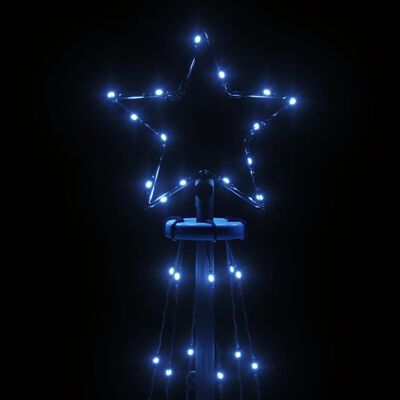 vidaXL koonusekujuline jõulupuu, sinine, 108 LEDi, 70 x 180 cm