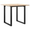 vidaXL s&ouml;&ouml;gilaud, O-raam, 80 x 80 x 75,5 cm, m&auml;nnipuit ja teras