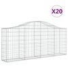 vidaXL kaarekujulised gabioonkorvid 20 tk, 200x30x80/100 cm, raud