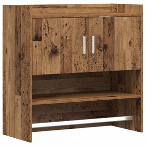 vidaXL Seinariiul Seinale kinnitav Vana puit 80 x 36 x 80 cm Tehispuit