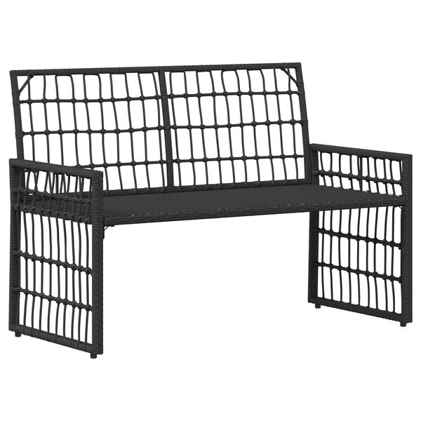 vidaXL V&auml;libank &Uuml;ksv&auml;rviline Must ja Tumehall 116 x 55 x 82 cm