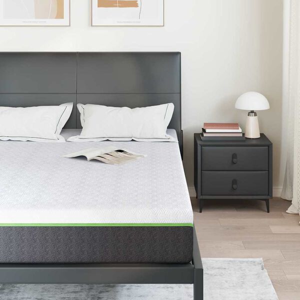 vidaXL Madrats Valge ja hall 140 x 200 cm Žakaarkangas