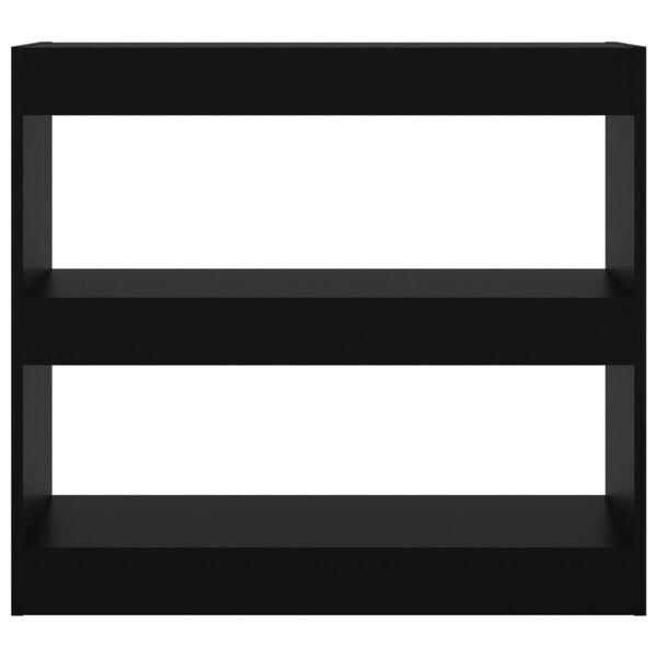 vidaXL raamaturiiul/ruumijagaja, must, 80x30x72 cm