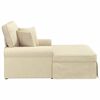 vidaXL Chaise lounge p&ouml;&ouml;ratud &auml;&auml;rega cream 91 x 157 x 91 cm kangas
