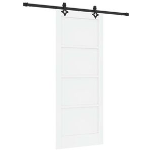 vidaXL Libisev uks Valge ja must 83 x 202 cm Toekas m&auml;nnipuit