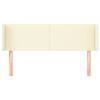vidaXL voodipeats servadega, kreemjas, 147x16x78/88 cm, kunstnahk