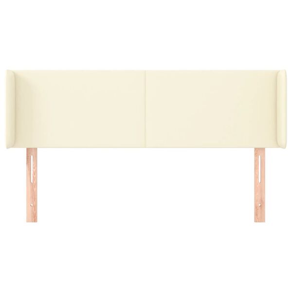 vidaXL voodipeats servadega, kreemjas, 147x16x78/88 cm, kunstnahk