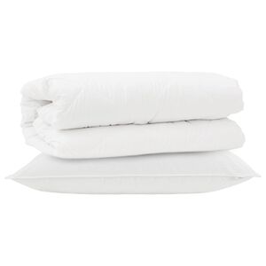 vidaXL Teki komplekt padjaga 2 pcs Valge Mikrofiiber
