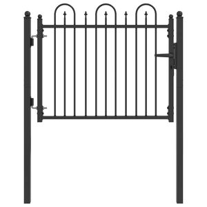 vidaXL Tara aed DRONTEN 100 x 75 cm Metall Must Lukustatav