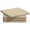 vidaXL Istumispatjad 4 pcs cream 40 x 40 x 3 cm Mikrofiber kangas