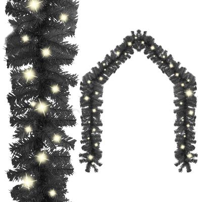 vidaXL jõuluvanik LED-tuledega, 5 m, must