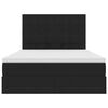 vidaXL LED-valgusega hoiuvoodi madratsiga Must 140 x 200 cm Samet
