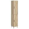 vidaXL Kapi Komplekt 2 pcs Sonoma tamm 33 x 34,5 x 89,5 cm Tehispuit