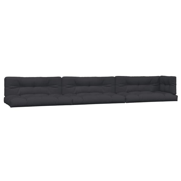 vidaXL 6-osaline kaubaalustest diivanikomplekt patjadega, akaatsiapuit